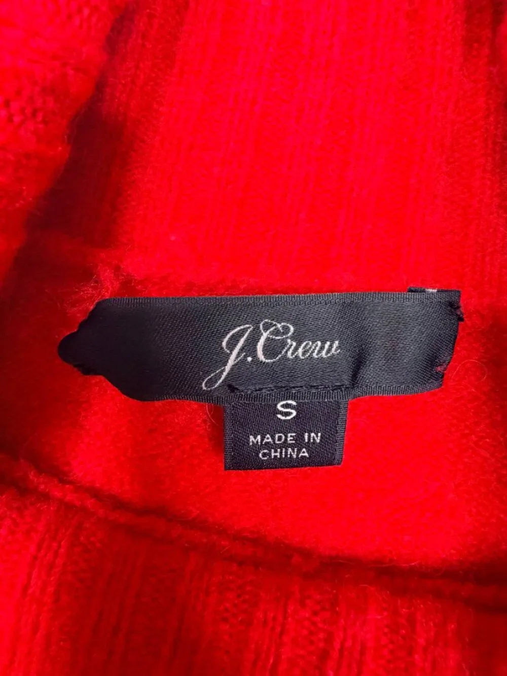 J. Crew Turtleneck Sweater in Supersoft Yarn Red Small #A3064
